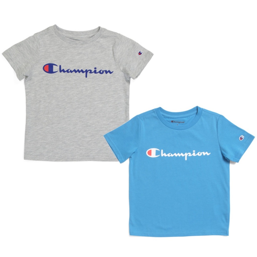 1 set of 2 little kid’s Champion logo tees size 5